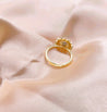 Bague Tournesol Argentée – Perle Nacrée – Acier Inoxydable Ajustable + Écrin Offert "Monaco" Mara Bijoux