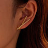 Boucles Dorées X avec Strass Blanc – Écrin Offert "Alya" Mara Bijoux