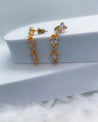 Boucles d’Oreilles Pendantes en Acier Inoxydable Doré avec Zircons en Forme de Cœur – Élégance Scintillante – Écrin Offert "Chiara" - Mara Bijoux