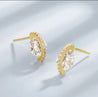 Boucles Argent Doré Zircon & Strass – Écrin Offert "Mira Doré" Mara Bijoux