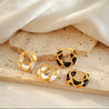 Boucles d’Oreilles Petite Créole en Cuivre Doré et Blanc – Élégance Lumineuse – Écrin Offert "Riviera" Mara Bijoux