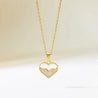 Collier Doré Cœur Strass – Acier Inoxydable – Élégant & Scintillant – Écrin Cadeau Offert "Aya" - Mara Bijoux