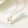 Collier Doré Cœur Strass – Acier Inoxydable – Élégant & Scintillant – Écrin Cadeau Offert "Aya" - Mara Bijoux