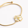 Bracelet "Mãe" Trèfle en Acier Inoxydable Doré – Réglage Coulissant + Écrin Offert "Mãe Trèfle" - Mara Bijoux