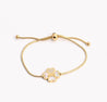 Bracelet "Mãe" Trèfle en Acier Inoxydable Doré – Réglage Coulissant + Écrin Offert "Mãe Trèfle" - Mara Bijoux