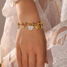 Bracelet Doré avec Breloques Cœur, Étoile, Lunes & Zircon – Acier Inoxydable Réglable – Écrin Offert "Magic" - Mara Bijoux