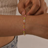 Bracelet Multicolore en Acier Inoxydable Doré – Réglable avec Rallonge + Écrin Offert "Naira" - Mara Bijoux