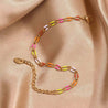 Bracelet Multicolore en Acier Inoxydable Doré – Réglable avec Rallonge + Écrin Offert "Naira" - Mara Bijoux
