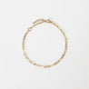 Bracelet Chaîne Striée Doré – Acier Inoxydable Personnalisable (18 + 5 cm) "Bracelet Charms 2" - Mara Bijoux