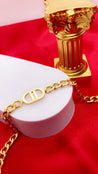 Bracelet Grosse Maille Dorée – Fermoir T & Médaillon Ovale Acier Inoxydable "Kerensa" Mara Bijoux