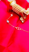 Bracelet Étoile & Boule Strass – Doré Inspiration Dior (CD) "Katell" Mara Bijoux