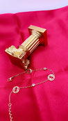 Bracelet Inspiration Fendi – Acier Doré avec FF Entrelacés & Strass Blancs "Felicity" - Mara Bijoux