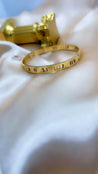 Bracelet Jonc Doré – Zircons & Chiffres Romains – Acier Inoxydable + Écrin Offert "Crown" Mara Bijoux