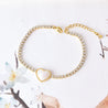 Bracelet Cœur Nacré – Douceur & Lumière "Tentation" - Mara Bijoux