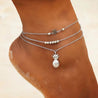 Chaîne de Cheville 2 en 1 Argentée – Ananas & Étoile Mara Bijoux