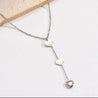 Collier Trois Cœurs en Acier Inoxydable Argenté – Bijou Femme Fin et Élégant 40+5 cm avec Écrin Cadeau Offert "Glamour" Mara Bijoux