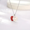 Collier Forever Love – Cœur Rouge & Argenté | Acier 316 "Utah" Mara Bijoux