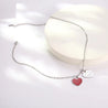 Collier Forever Love – Cœur Rouge & Argenté | Acier 316 "Utah" Mara Bijoux