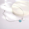 Collier Cœur Turquoise – Forever Love | Acier 316 "DONNA" Mara Bijoux