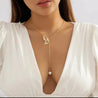 Collier Papillon Doré & Perle Nacrée – Écrin Offert "butterfly" Mara Bijoux