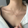 Collier Doré avec Zircon Blanc – Acier Inoxydable + Écrin "Juliette" Mara Bijoux