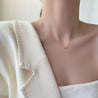 Collier Doré avec Zircon Blanc – Acier Inoxydable + Écrin "Juliette" Mara Bijoux