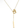 Collier Doré Carrés Entrelacés & Tige | Écrin Offert "Reflets" Mara Bijoux