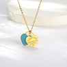 Collier Cœur Turquoise – Style Tiffany Doré "Loly" Mara Bijoux