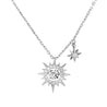 Collier Soleil & Étoile – Argent 925 " Fluvia Argenté" Mara Bijoux