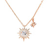 Collier Soleil & Étoile – Argent 925 "Fluvia Or Rose" Mara Bijoux