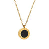 Collier Chiffres Romains & Nacré Noir – Chic & Élégant "Lucretia" Mara Bijoux