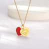 Collier Cœur Rouge – Or Rose Forever Love "Vayana" Mara Bijoux
