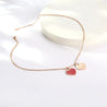Collier Cœur Rouge – Or Rose Forever Love "Vayana" Mara Bijoux
