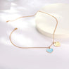 Collier Cœur Turquoise – Style Tiffany Or Rose "Myna" Mara Bijoux