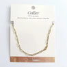 Collier Chaîne Striée Doré en Acier Inoxydable – Personnalisable avec Charms (40 + 5 cm) "Charms 1" - Mara Bijoux