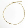 Collier Chaîne Striée Doré en Acier Inoxydable – Personnalisable avec Charms (40 + 5 cm) "Charms 1" - Mara Bijoux