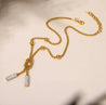 Collier Doré Épais avec Nœud & Zircons – Écrin Offert "Stacy" - Mara Bijoux