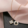 Collier Réversible Blanc & Noir – Acier Titane Doré  "Cassia" Mara Bijoux