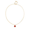 Collier Réversible Rouge & Noir – Acier Titane Doré "Sulpicia" Mara Bijoux