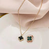 <title>Collier Réversible Vert & Noir – Acier Titane Doré "melania" Mara Bijoux
