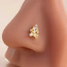 Piercing Nez Papillon Doré Volant – Perle Blanche – Acier Inoxydable, Tige en L + Écrin Offert "Abelle Doré" Mara Bijoux
