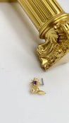 Piercing Nez Étoile & Plume – Strass Violet + Écrin Offert "Joya" Mara Bijoux