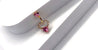 Piercing Nombril Cœur Doré – Zircon Rose & Strass + Écrin "Angie Dorée" Mara Bijoux