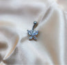 Piercing Nombril Papillon Argenté – Zircons Sertis – Acier Inoxydable + Écrin Offert "Tentation Argenté" Mara Bijoux