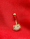 Piercing Nombril Hello Kitty Doré – Strass & Acier Inoxydable "Hello Kitty" Mara Bijoux