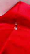 Piercing Nombril Papillon Argenté – Zircon Rose + Écrin "Raia" Mara Bijoux
