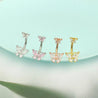 Piercing Nombril Papillon Argenté – Zircon Rose + Écrin "Raia" Mara Bijoux